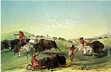 George Catlin Buffalo Hunt painting